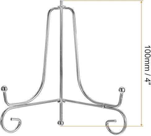 uxcell Plate Stand for Display, 4 Inch 6Pcs Iron Decorative Plate Holder Metal Easel Folding Display Stand for Photo Picture Frame, Gold in Saudi Arabia