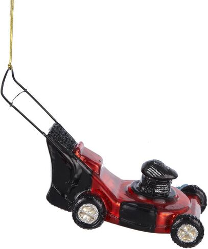 Kurt Adler Noble Gems Glass Lawnmower Ornament, 5.25-Inch, Christmas in Saudi Arabia