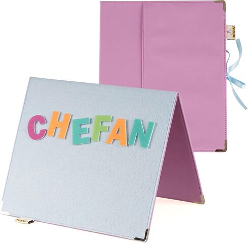 CHEFAN Large Felt Flannel Board 31.5 * 23 in,Foldable Freestanding Felt Story Learning Board for Toddlers,Double-Sided Use for Preschool Classroom,Multi Felt Pieces Can Be Used,Gifts for Kids in Kuwait