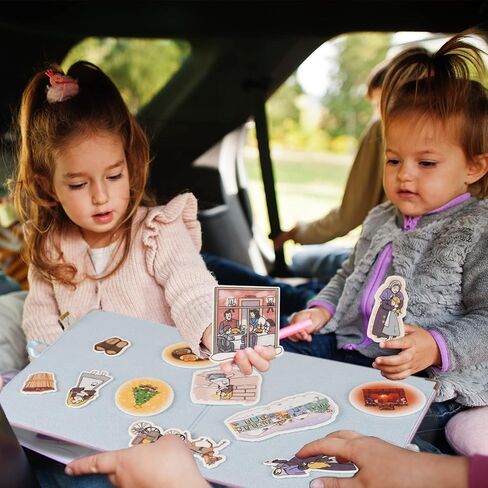 CHEFAN Large Felt Flannel Board 31.5 * 23 in,Foldable Freestanding Felt Story Learning Board for Toddlers,Double-Sided Use for Preschool Classroom,Multi Felt Pieces Can Be Used,Gifts for Kids in Kuwait