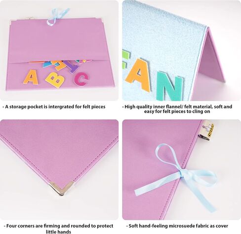 CHEFAN Large Felt Flannel Board 31.5 * 23 in,Foldable Freestanding Felt Story Learning Board for Toddlers,Double-Sided Use for Preschool Classroom,Multi Felt Pieces Can Be Used,Gifts for Kids in Kuwait