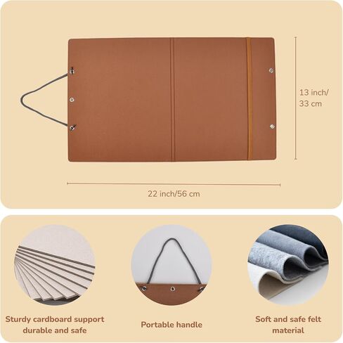 CHEFAN Large Felt Flannel Board 31.5 * 23 in,Foldable Freestanding Felt Story Learning Board for Toddlers,Double-Sided Use for Preschool Classroom,Multi Felt Pieces Can Be Used,Gifts for Kids in Kuwait