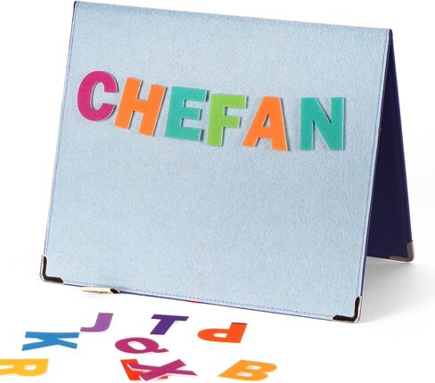 CHEFAN Large Felt Flannel Board 31.5 * 23 in,Foldable Freestanding Felt Story Learning Board for Toddlers,Double-Sided Use for Preschool Classroom,Multi Felt Pieces Can Be Used,Gifts for Kids in Kuwait