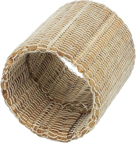 SARO LIFESTYLE Collection Shimmering Woven Nubby Napkin Rings (Set of 4), 1.5, Blue-Grey in Saudi Arabia