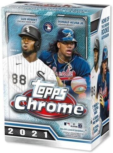 2021 Topps Chrome Baseball Cards Blaster Box 32 بطاقة. تتضمن 2 بني داكن و2 كاسرات وردية in Saudi Arabia