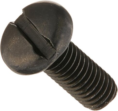 Small Parts FSCF1012SPSB Steel Pan Head Machine Screw, Black Oxide Finish, ASME B18.6.3, Slotted Drive, #10-32 Thread Size, 1/2" Length, Fully Threaded, Imported (Pack of 100) in Saudi Arabia