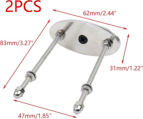 Crapyt 2 قطعة شماعة لوح التزلج على الحائط على سطح التزلج على الحائط حامل لوح التزلج المعدني لتخزين لوح التزلج المنزلي وعرض المتجر 2.44 بوصة × 3.35 بوصة مثلث فضي in Kuwait