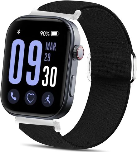 GTX13, GTX12 Smart Watches Band, Lamshaw 22mm Stretch Elastics Nylon Adjustable Replacement Strap Accessories for Men & Women Compatible for Fitpolo GTX12, ENOMIR GTX12, Tensky GTX12, uaue T60, QXQ T60, QCOQ T60 Smart Watches in Saudi Arabia