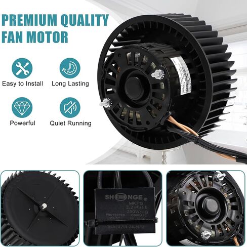 S97015162 محرك المروحة وعجلة النفخ لـ Broan NuTone 676-D، 763N، 679L، 678-G، 2678F-A، 684-D، 2684F-A، HD80L، 683-C، 679-E، 763، 679FL-C، FL2679F - قطع غيار محرك مروحة عادم الحمام in Saudi Arabia