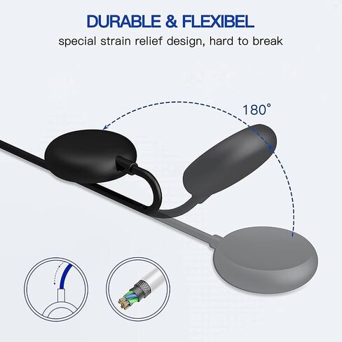 كابل شاحن USB متوافق مع ساعة Google Pixel باللون الأسود، عبوة من قطعة واحدة in Kuwait