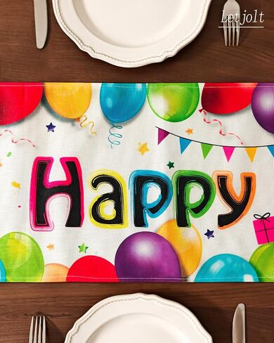 بالون ملون مفرش طاولة عيد ميلاد سعيد مقاس 72 بوصة، مفرش طاولة أبيض بنمط قصاصات لتزيين طاولة حفلات أعياد الميلاد، أبيض in Saudi Arabia