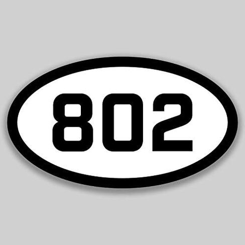 DHDM 802 Area Code Sticker Vermont Burlington Montpelier City Pride Love | 5-Inches by 3-Inches | Premium Quality Vinyl UV Resistant Laminate PD2340 in Saudi Arabia