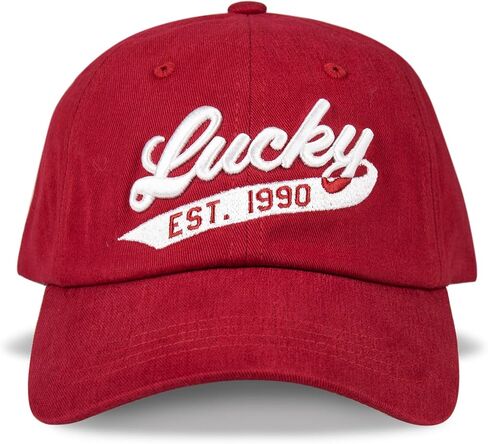 Lucky Brand Cotton Embroidered Baseball Cap with Adjustable Straps for Men and Women (One Size Fits Most) in Saudi Arabia