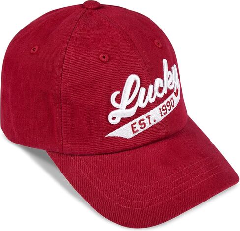 Lucky Brand Cotton Embroidered Baseball Cap with Adjustable Straps for Men and Women (One Size Fits Most) in Saudi Arabia