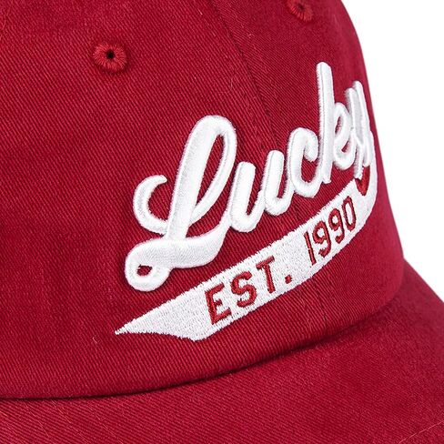 Lucky Brand Cotton Embroidered Baseball Cap with Adjustable Straps for Men and Women (One Size Fits Most) in Saudi Arabia