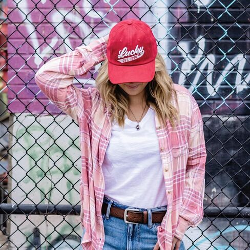 Lucky Brand Cotton Embroidered Baseball Cap with Adjustable Straps for Men and Women (One Size Fits Most) in Saudi Arabia