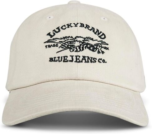 Lucky Brand Cotton Embroidered Baseball Cap with Adjustable Straps for Men and Women (One Size Fits Most) in Saudi Arabia