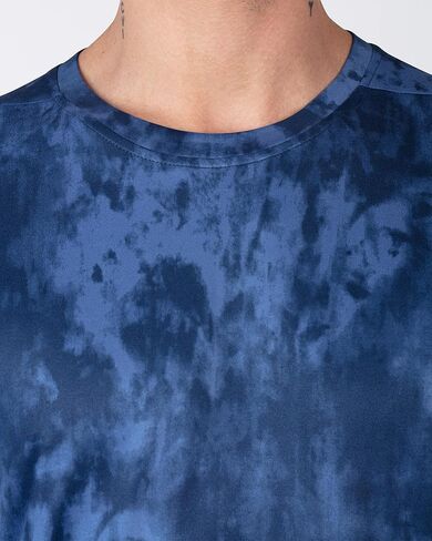 Apana Men's Lightweight Short Sleeve T-Shirt Yoga Running Athletic Tee Shirt Top for Men (Indigo Tie Dye, Medium) in Saudi Arabia