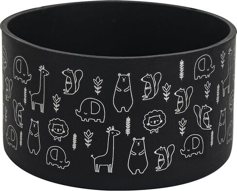 غطاء حذاء لزجاجة المياه، حذاء سيليكون واقٍ سعة 32-40 أونصة متوافق مع زجاجة مياه قارورة مائية، حديث بسيط، يتي، أسود (حيوان) in Kuwait