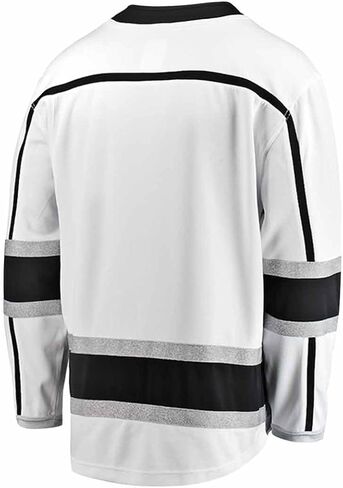 Fanatics Youth LA Los Angeles Kings Away Breakaway Jersey مقاس S/M للأعمار من 8 إلى 12 عامًا، جيرسي هوكي مرخص من NHL، صغير متوسط، أبيض in Kuwait