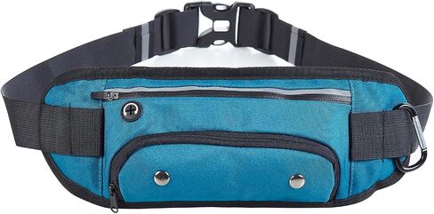 Men's and women's outdoor sports waist bag for walking, running, dog walking, adjustable waist bag with water cup position (黑色), Black, niekely-1 in Saudi Arabia