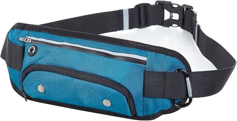 Men's and women's outdoor sports waist bag for walking, running, dog walking, adjustable waist bag with water cup position (黑色), Black, niekely-1 in Saudi Arabia
