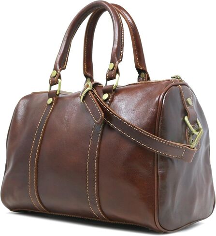 Floto Boston Leather Duffel Bag in Red in Saudi Arabia