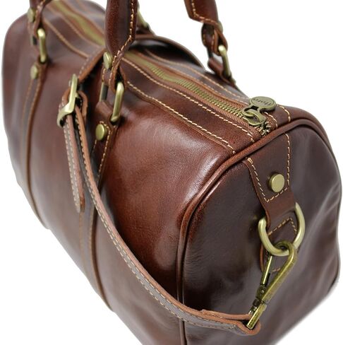 Floto Boston Leather Duffel Bag in Red in Saudi Arabia