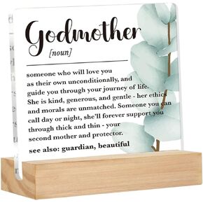 Godmother Gift Godmother Proposal Gift Will You Be My Godmother Acrylic Sign Godmother Christmas Gifts Birthday Gifts for God Mother Funny Godmother Clear Acrylic Desk Decor 4 X 4 Inch