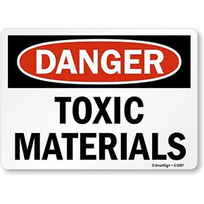 SmartSign "Danger - Toxic Chemicals" Sign | 7" x 10" Plastic