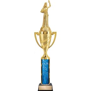 Crown Awards Beauty Queen Trophies - 14" Beauty Pageant Trophy with Gold Swirl Cup Prime