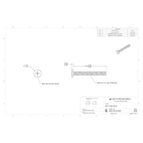 M0.6-0.15 x 5mm Machine Screw Stainless Steel Pan Head Phillips Drive (100 pcs) - M06-50-M-SS-P