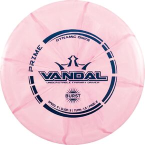 Dynamic Discs Prime Burst Vandal Disc Golf Driver, Men and Women, Controllable, Beginner Friendly Distance Frisbee Golf Disc, 176g, Stamp Color Will Vary