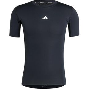 adidas Men's Tall Size Techfit Compression Training T-Shirt, Black