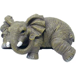 Nature's Mark Elephant Shelf Sitter Resin Statue Figurine Home Decorative Accent Décor - 2.5" H x 6" W