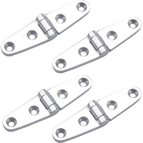 Boat Strap Hinges Stainless Steel,4" x 1" Marine Cabinet Hatch Door Hinge 4pcs