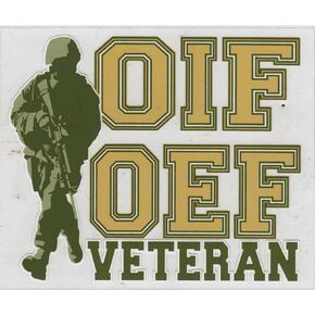 OIF OEF Veteran 4.5" Clear Decal