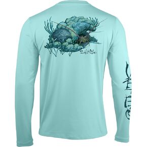 Salt Life Men's Deepest Dwellers Long Sleeve Perfromance Pocket Tee
