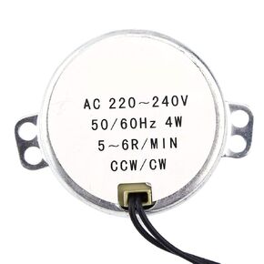 Turntable Synchron Motor, AC 220-240V Synchronous Geared Motor 4W 1Pc CCW/CW Geared Motor for Electric Fan, Handicrafts (3#)