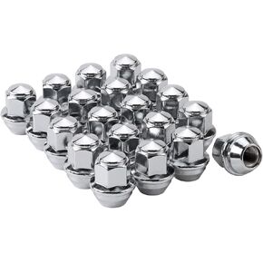 Wheel Lug Nuts M12*1.5 Lug Nut, Cone Seat Lug Nut Set 3/4 19mm Hex Compatible with Ford Lincoln Vehicles Escape Fusion Focus Fiesta Ranger EcoSport MKC MKZ Replace# 611-303 CV6Z1012C (20pcs)