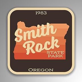 Smith Rock State Park Decal Sticker | 4-Inches by 4-Inches | 5-Pack Premium Quality Vinyl Sticker | UV Protective Laminate | SP482