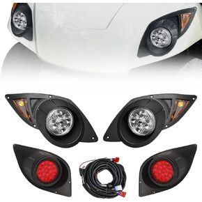 LED Street Legal Head Tail Light Kit For YAMAHA Drive G29 2007-2016 Gas or Electric Golf Cart Driver Side Replace 12V Headlights Rear Light Kit Assembly For YAMAHA
