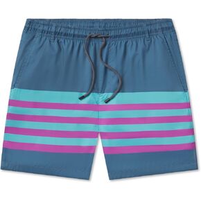 Southern Marsh Youth Harbor Swim Trunks - Barelona Lines, Slate & Teal, Youth Medium