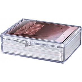 8 x 50ct-Card-Storage Cases Ultra Pro HINGED / SNAP Clear Plastic Box #43003 - Each box Holds up to 50 cards
