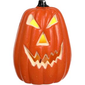 MAGICLULU 1pc Jack-O-Lantern Halloween Light Orange Pumpkin Lights LED Battery Bright Realistic Flameless Electric Pumpkin Lantern for Halloween Thanksgiving
