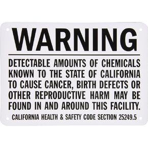 SmartSign - U9-1180-NA_7x10 -U9-1180-NA California Prop 65 Warning Sign By | 7" x 10" Aluminum - Black on White