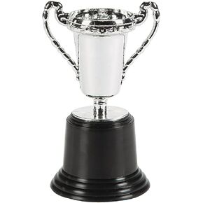 Fun Express - Silver Trophies 5" - Stationery - Awards - Trophies & Awards - 12 Pieces