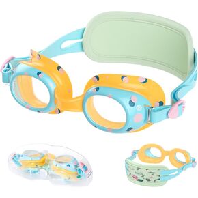 OutdoorMaster CyberFish Kids Swim Goggles, Quick Adjustable Strap Swimming Goggles with Padded HeadBand for kids 5-12, Pink