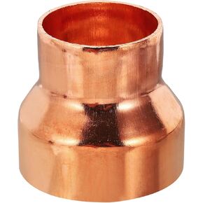 PATIKIL 3" to 2 1/8" ID Copper Reducer, 99.9% Pure Copper Reducing Coupling Pressure Fitting Pipe Tube Connector Adapter with Sweat Solder Connection