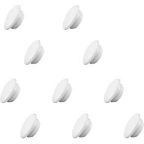 10pcs 5/16 Inch (8mm) Hole Plug, White Button Plugs, Snap in Locking Hole Tube Plug Fit for 8mm-8.5mm Hole